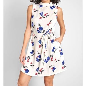 Up The Excitement Mock Neck Dress